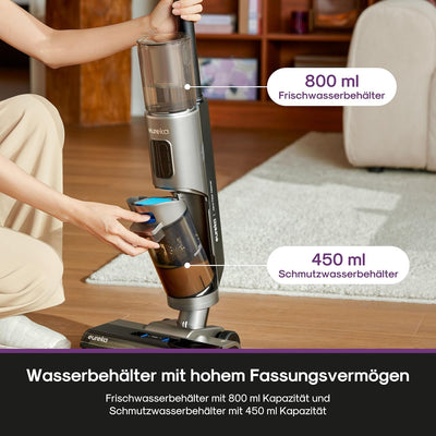 Eureka NEW430 Kabelloser Nass Trockensauger, Staubsauger mit Wischfunktion für mehrere Oberflächen,