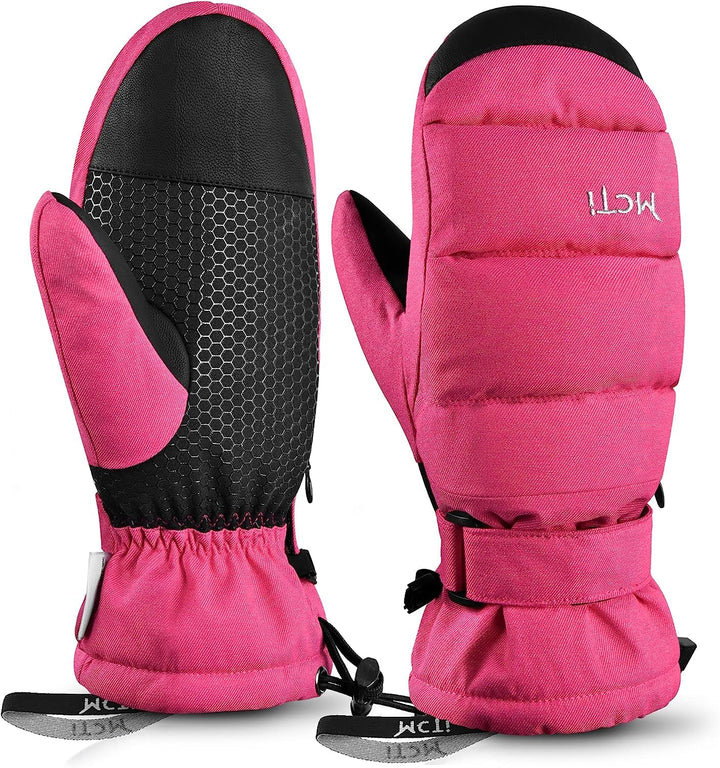 Kineed Skihandschuhe Damen Snowboard Fausthandschuhe Touchscreen wasserdichte Winter Warme Fäustling