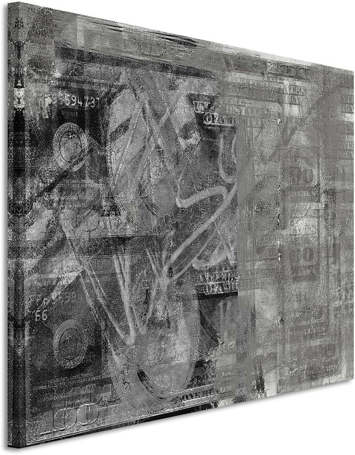 Paul Sinus Art 80x60cm Fotoleinwand Leinwanddruck Kunstdruck Wandbild schwarz grau weiss