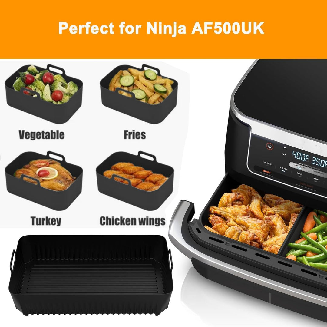 Heissluftfritteuse Zubehör für Ninja Af500DE 10,4L, Silikonform für Heissluftfritteuse 3 Stück Air F