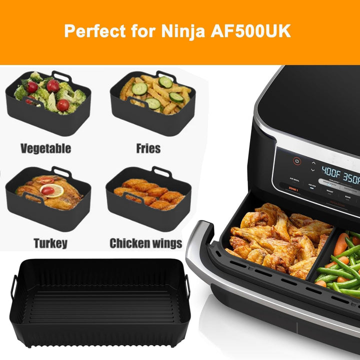 Heissluftfritteuse Zubehör für Ninja Af500DE 10,4L, Silikonform für Heissluftfritteuse 3 Stück Air F