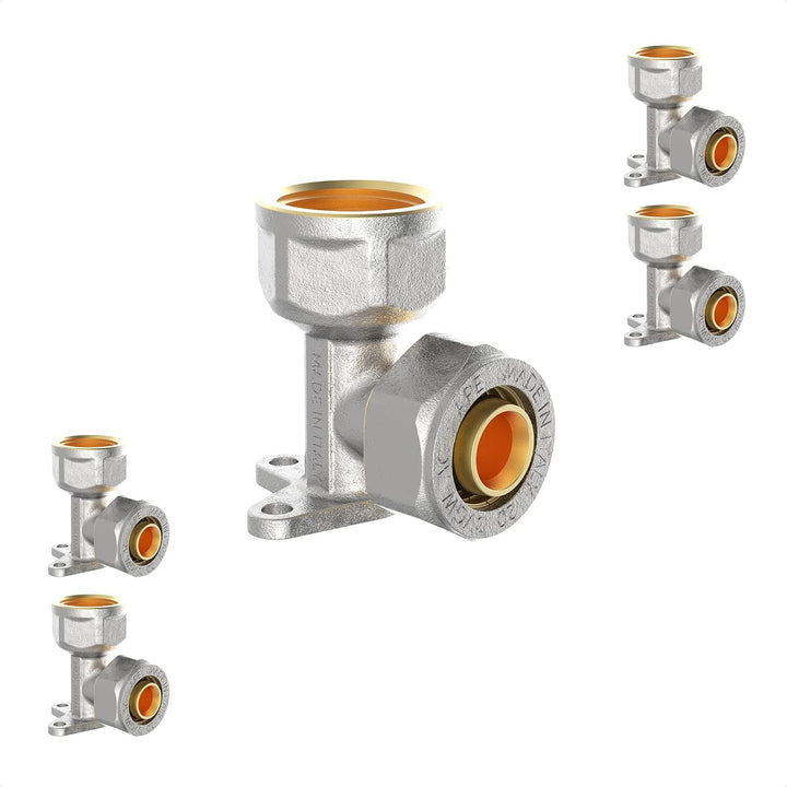 KIRCHHOFF | MSVR Rohr | 5er Set | Klemmringverschraubung 20 mm x 1/2" | Aluverbundrohr | für Heizung