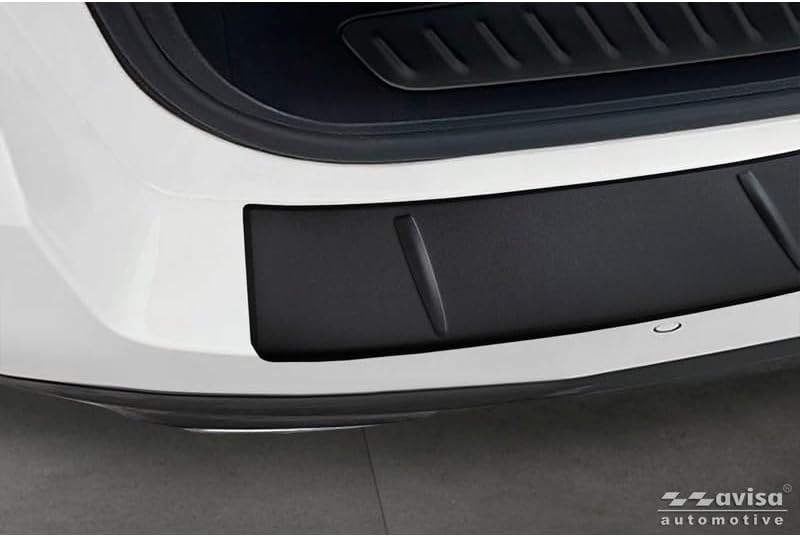 Avisa Matt-Schwarz Edelstahl Heckstossstangenschutz kompatibel mit BMW 5er Touring (G31) Facelift 20