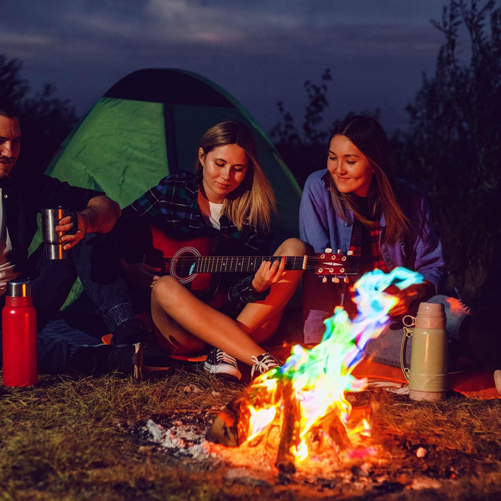 Pulver für buntes Feuer 250 Gramm für Feuerstellen, Kamin, Ofen, Lagerfeuer oder für Outdoor-Events.