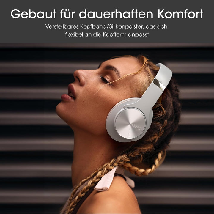 DOQAUS Bluetooth Kopfhörer Over Ear, [Bis zu 90 Std] Kabellose Kopfhörer mit 3 EQ-Modi, HiFi Stereo