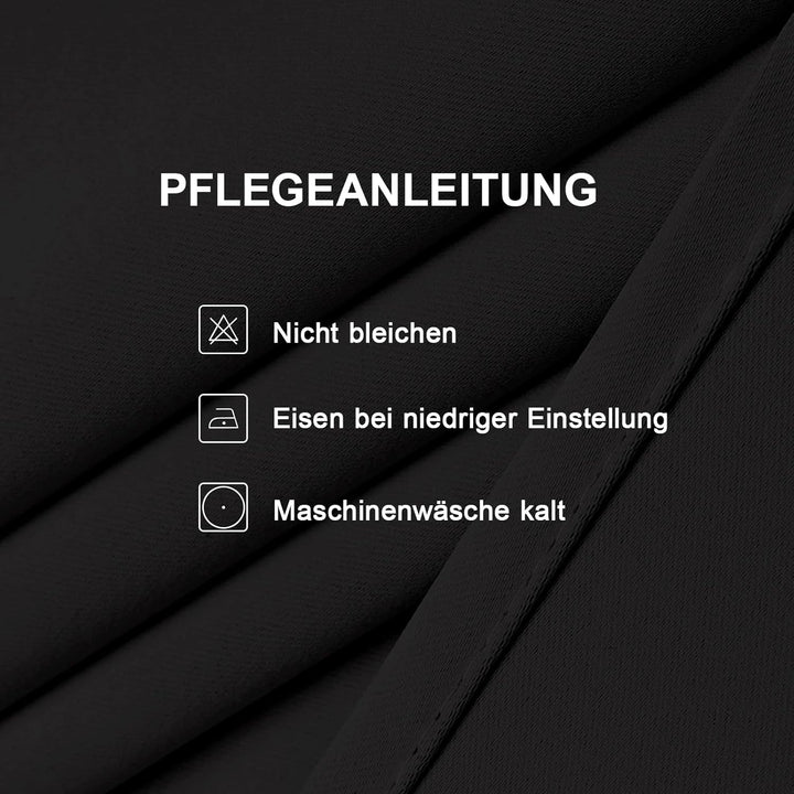 CUCRAF Verdunklungsvorhang Schwarz für Schlafzimmer, Kinderzimmer Gardinen Verdunkelung Thermovorhan