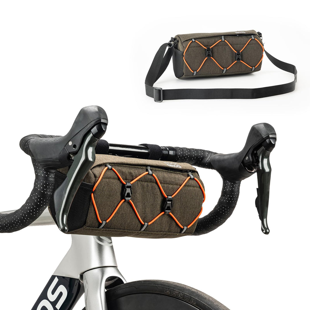 ROCKBROS Fahrrad Lenkertasche 2,2L als Umhängetasche | Fahrradtasche vorne mit abnehmbarem Tragegurt