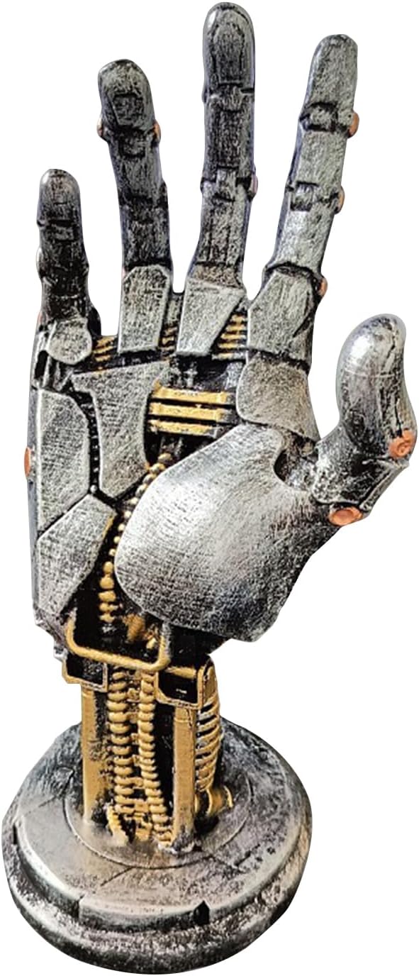 Cyberpunk Kunstwerk – Gaming Kopfhörerständer und Controller Ständer – Futuristisches Metalloptik De