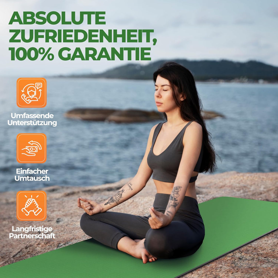 Yoga Matte Pro aus umweltfreundlichem TPE-Schaum, sehr rutschfeste, schadstofffreie, hypoallergene u