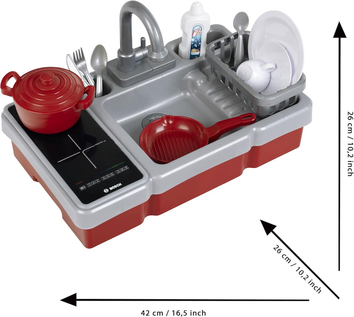 Theo Klein 7110 Bosch - Spüle mit Wasserfunktion und Kochfeld