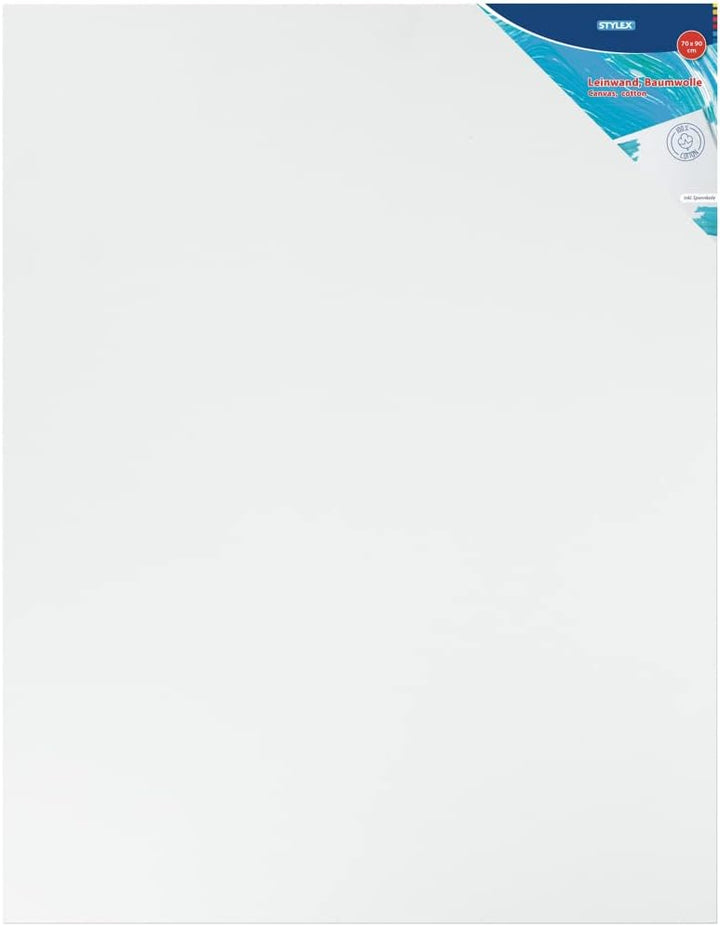 Stylex 28665 - Keilrahmen 70 x 90 cm, mit Leinwand aus 100 % Baumwollgewebe bespannt, grundiert, rüc