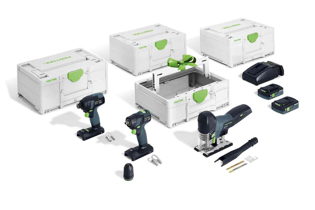 Festool Akku-Combo-Set Montage Akku-Schlagschrauber TID 18 I Akku-Bohrschrauber TXS 18 I Akku Pendel