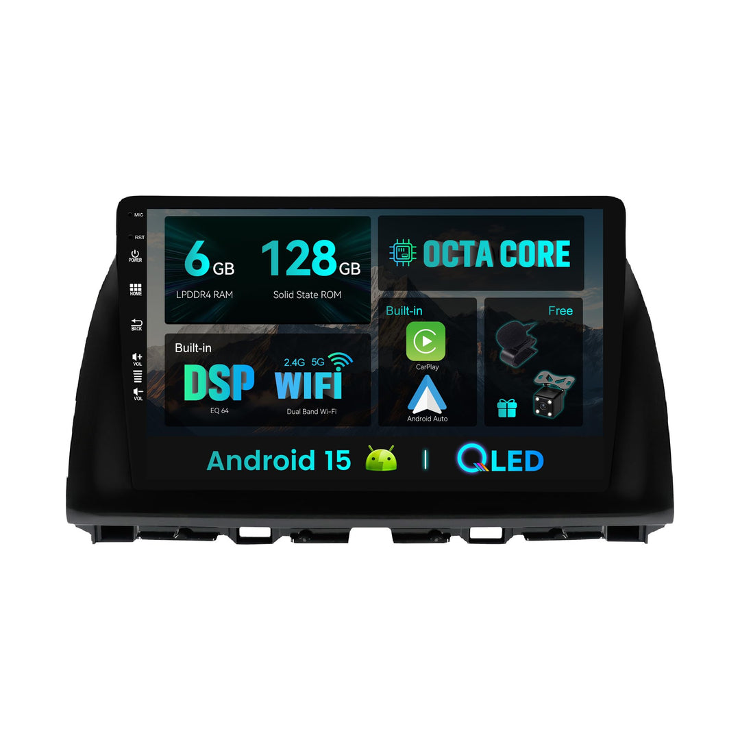 SXAUTO - 6G+128G - Android 12 IPS Autoradio für Mazda CX-5 (2013-2016) - Eingebaut Carplay/Android A