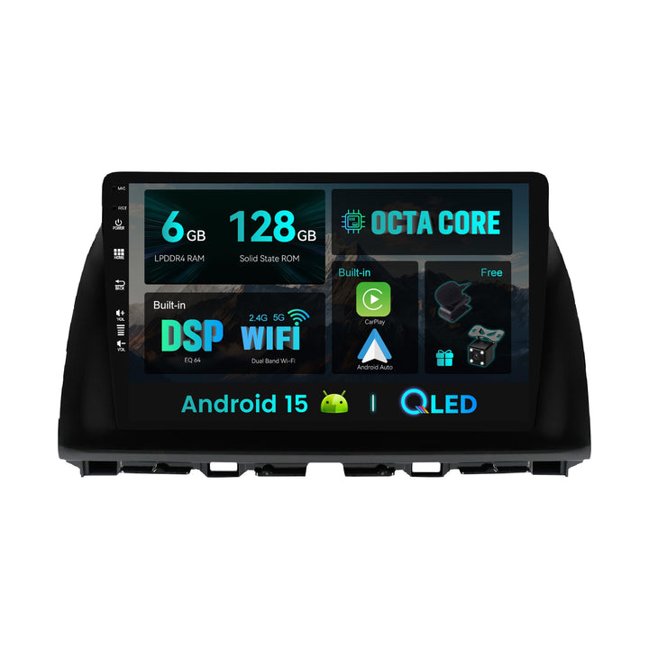 SXAUTO - 6G+128G - Android 12 IPS Autoradio für Mazda CX-5 (2013-2016) - Eingebaut Carplay/Android A
