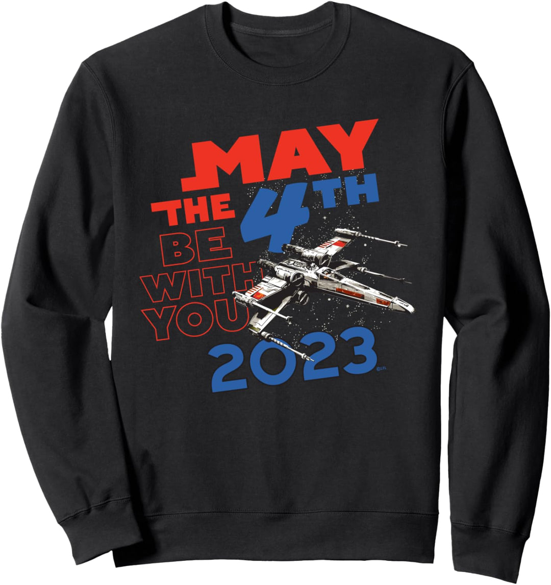 Star Wars Day May the 4th Be With You 2023 X-Wing Fighter Sweatshirt