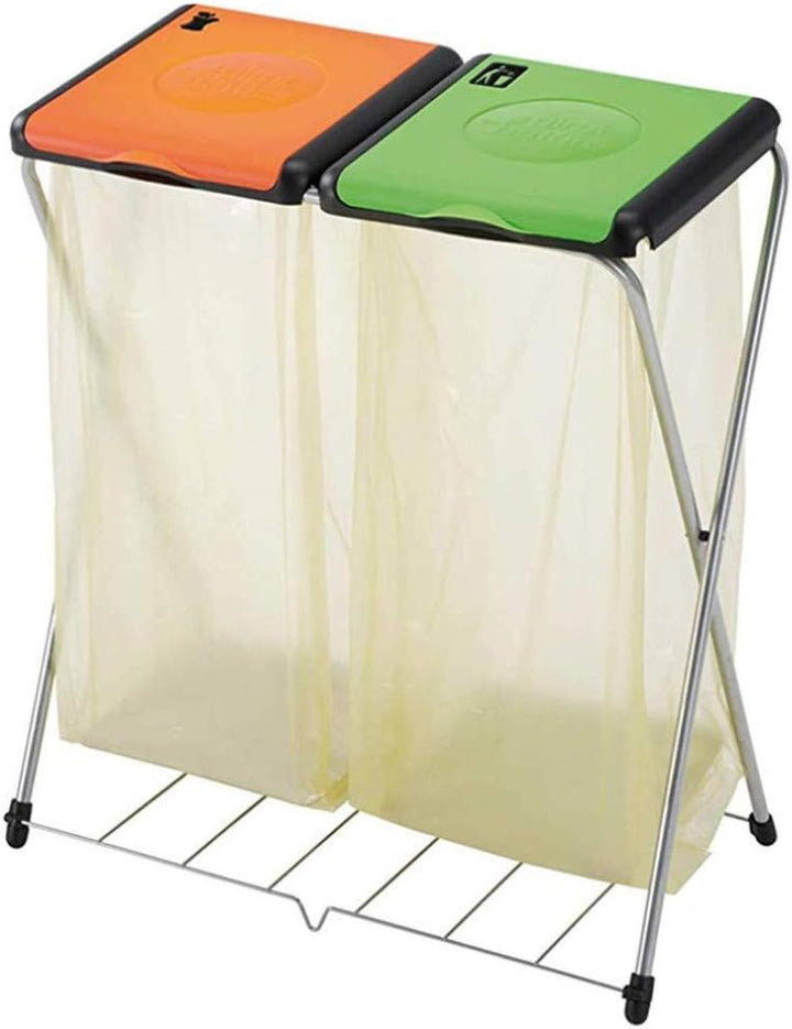 Vileda Gimi Nature Plus 2 Müllsackständer, Rahmen aus Stahl, Tasche: Polyester