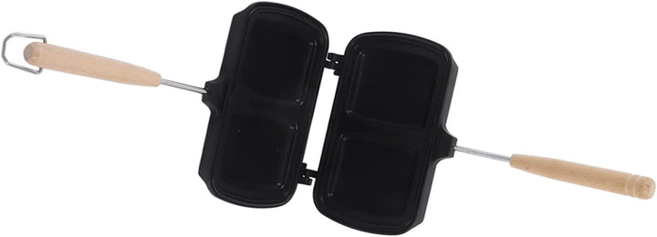 Natudeco Sandwichpfanne, antihaftbeschichtetes, doppelseitiges Braten, tragbarer Dual-Sandwich-Panin