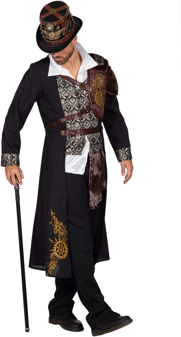 Wilbers Mantel Steampunk Calvin Grösse: 60/62 XXL Schwarz, XXL Schwarz
