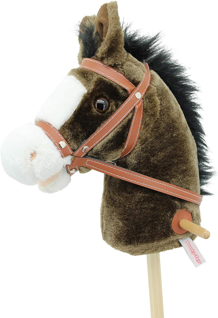 Sweety Toys 5055 Steckenpferd ” My Little Pony” Chocolate, super süss, mit Funktion Gewieher und Gal