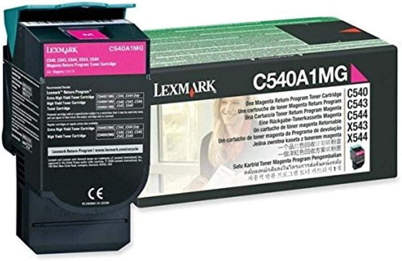 Lexmark C540A1MG C540, C543, C544, X543, X544 Tonerkartusche 1.000 Seiten Rückgabe, magenta, Magenta