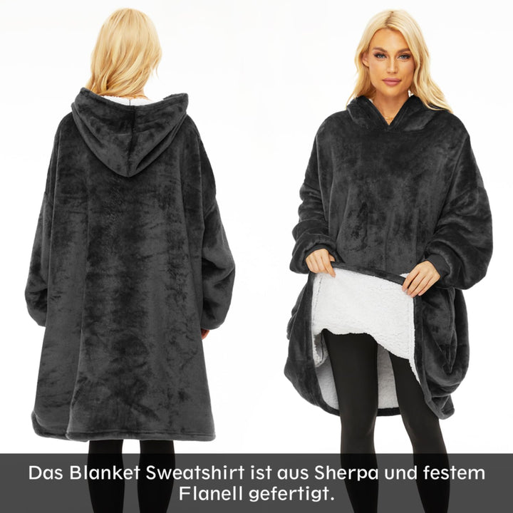 Gentlewarm übergrosse Hoodie Sweatshirt mit Kapuze, Super Weich und bequem Flanell Damen Kapuzenpull