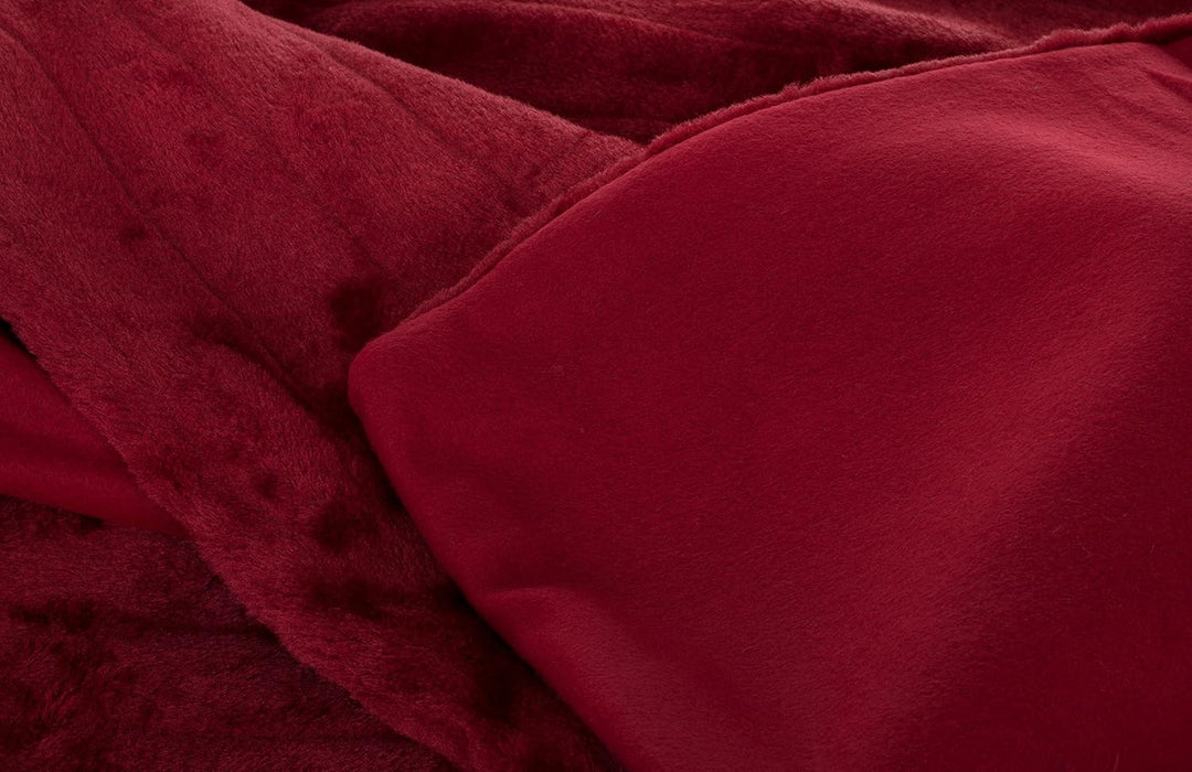 Felldecke Kuscheldecke Nerzfelloptik - 150 x 200 cm | 1150g - Rot Rot 150 x 200, Rot 150 x 200