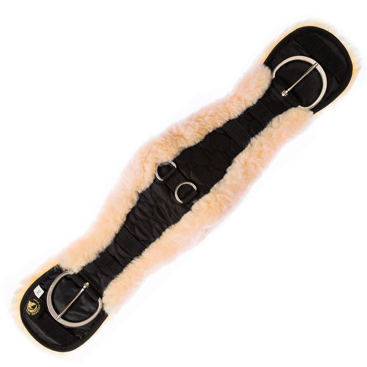 Merauno® Lammwolle Western Konturgurt Sattelgurt, aus Qualitäts Merino Lammwolle, spezielle anatomis