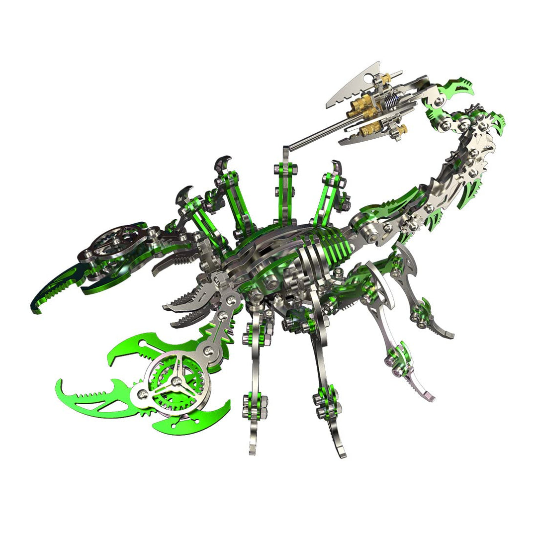 Bunte 3D-Metallpuzzles für Erwachsene, Skorpion-Metallmodellbausätze, DIY-Bauspielzeug, 3D-Metall-Sk