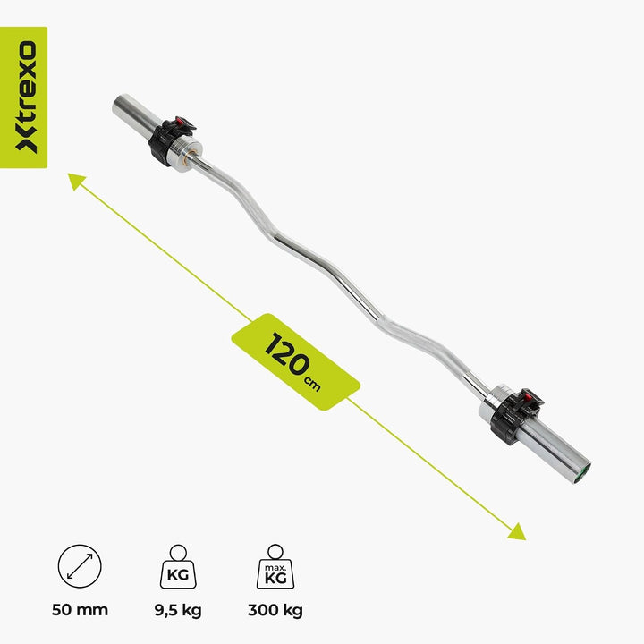 XTREXO Hantelscheibe mit Griffen – Gusseiserne Gewichtsscheibe mit Gummierung &amp; 50-mm Aufnahme, Ergo