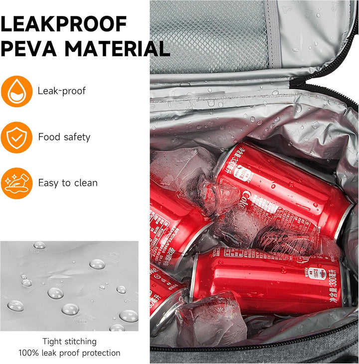 Kato Tirrinia Erweiterbare Kühltasche, Isolierte 9,5L(18 Dosen) Lunchtasche Klein für Unterwegs Arbe
