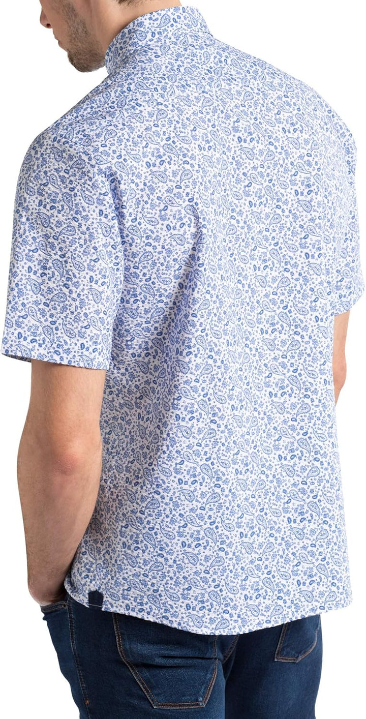eterna Herren Freizeithemd Modern Fit Kurzarm blau (51) 40