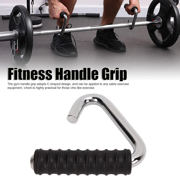 Fitness Griffe, C Förmiger Klimmzugstange Griffe Multifunktionaler rutschfeste Gummi Griffbefestigun