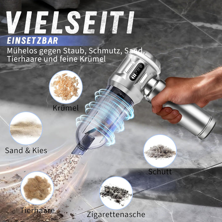 Citybee Handstaubsauger Akku Mini Staubsauger Kabellos - 25000Pa Handstaubsauger Stark 4 in 1 Autost