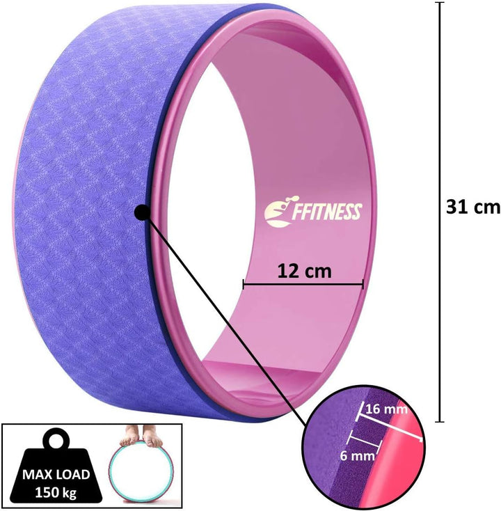 FSYC068V Body Dharma Yoga Wheel | Kreis Roller Ring für Training Pilates Fitness Workout Gym Gymnast