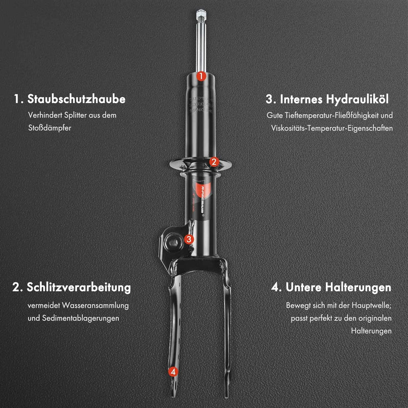 Frankberg 2x Stossdämpfer Stossdämpfer Stossdämpfer Vorderachse Kompatibel mit Q7 4LB 3.0L-6.0L SUV