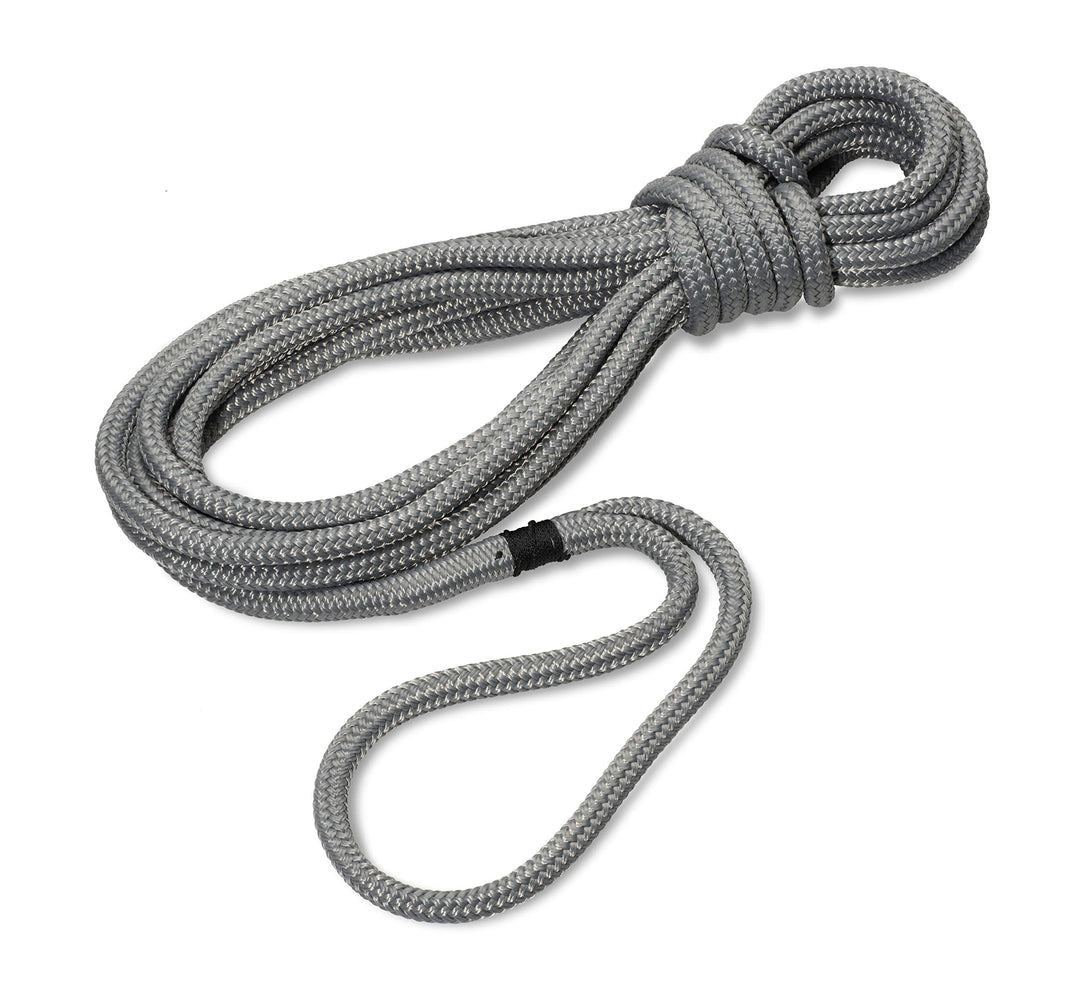 SEILFLECHTER - Festmacher Taifun® | Anlegeleine mit gespleisstem und getakeltem 40 cm Auge Silbergra