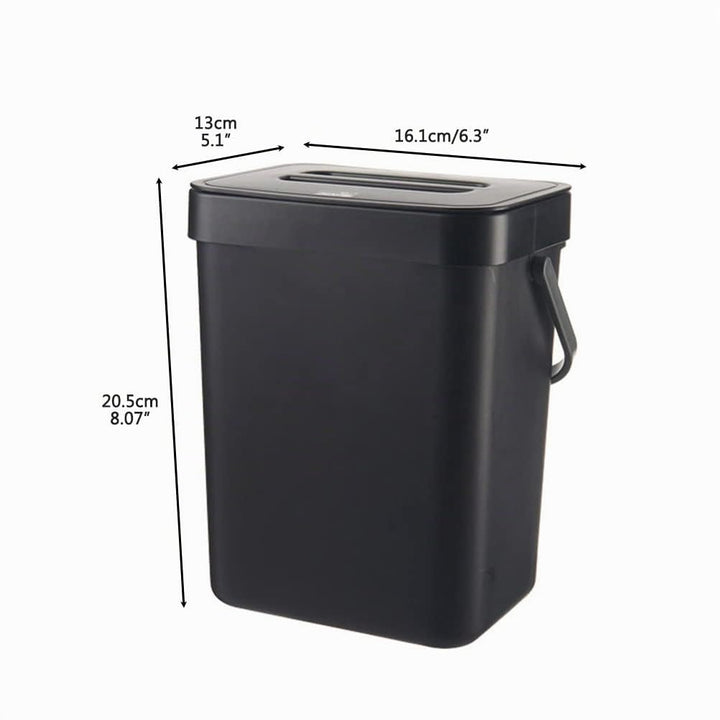 Kleiner Mülleimer mit Deckel, 3L Küchenmülleimer, Kompostbehälter, Mülleimer Küche Unterschrank, Bio