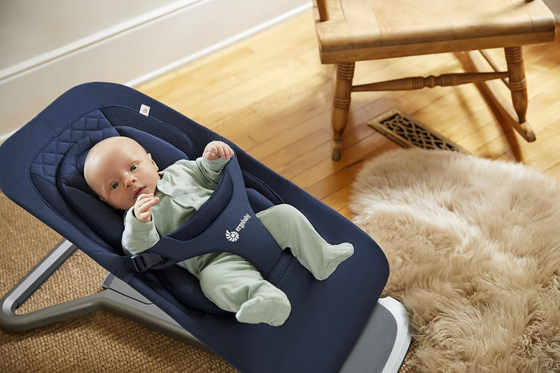 Ergobaby 3-in-1 Evolve Bouncer, Ergonomische Babywippe für Neugeborene ab Geburt bis zum Kleinkind,