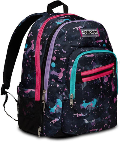 Seven Advanced Detach Schulrucksack – Fluo String Girl – Violett – Doppelfach – Trinkflaschentasche,