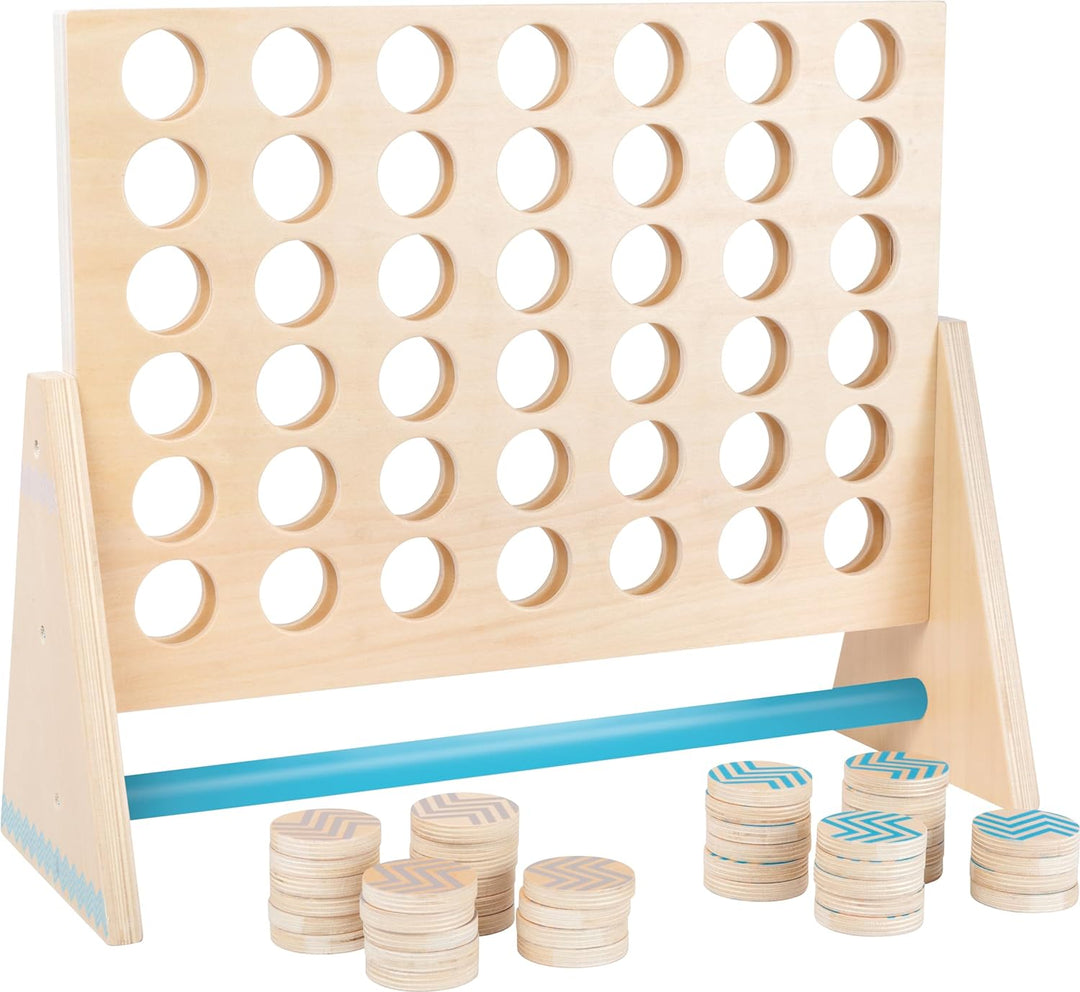small foot Vier in Einer Reihe XXL Active aus Holz, Spielklassiker in riesig für den Garten, 12031