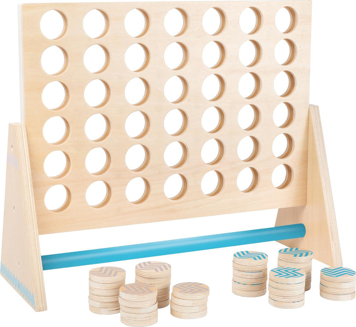 small foot Vier in Einer Reihe XXL Active aus Holz, Spielklassiker in riesig für den Garten, 12031