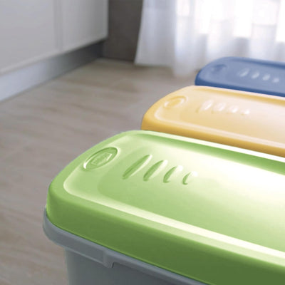 Casaria® 3x Mülleimer Küche 25L mit Deckel Set Geruchsdicht Müllbeutelhalterung Kunststoff Abfalleim