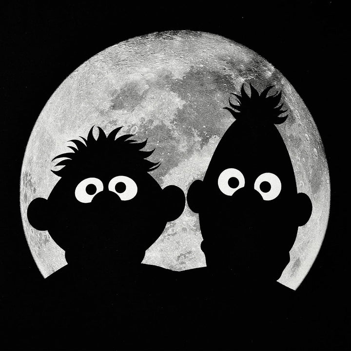 Elbenwald Sesamstrasse T-Shirt mit verschiedenen Motiven für Herren Damen Unisex Baumwolle schwarz M