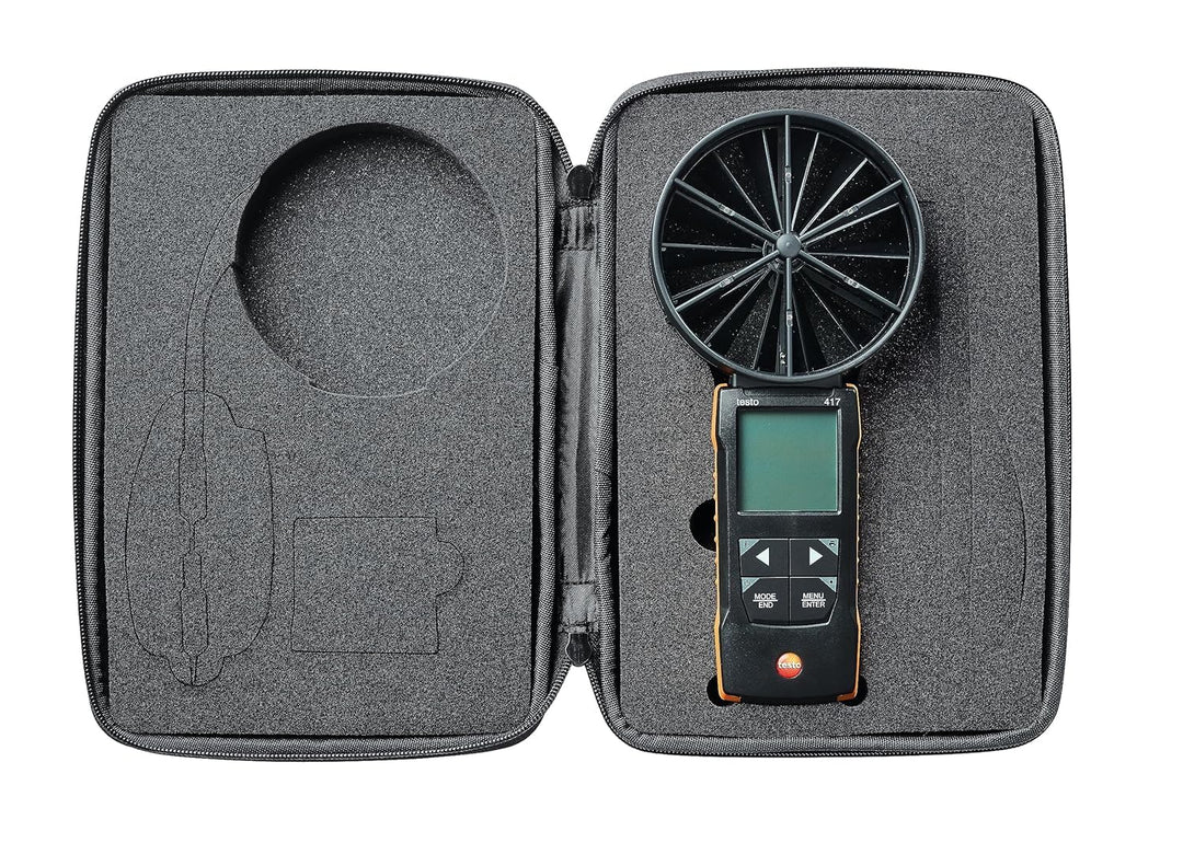 testo - 417 - 0563 0417 - Digitales 100 mm-Flügelrad-Anemometer mit App-Anbindung zur Messung von Lu