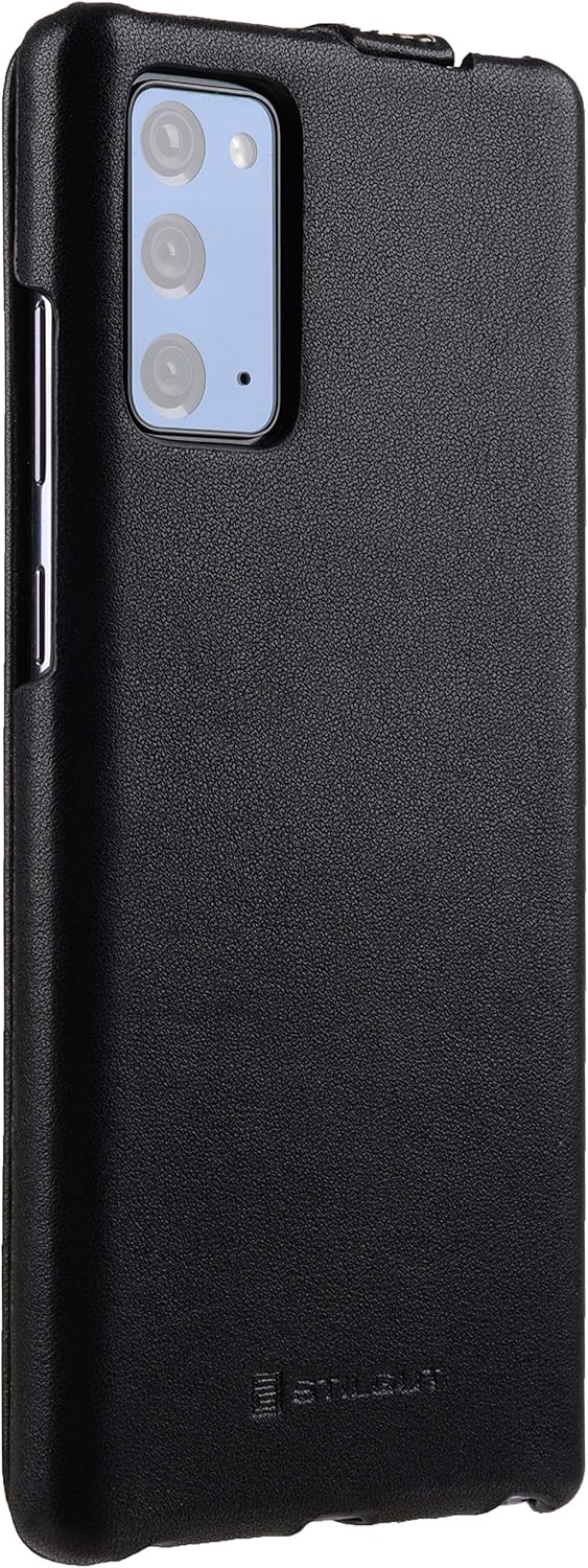 STILGUT UltraSlim kompatibel mit Samsung Galaxy Note 20 Hülle aus Leder - Samsung Note 20 Flip Case,