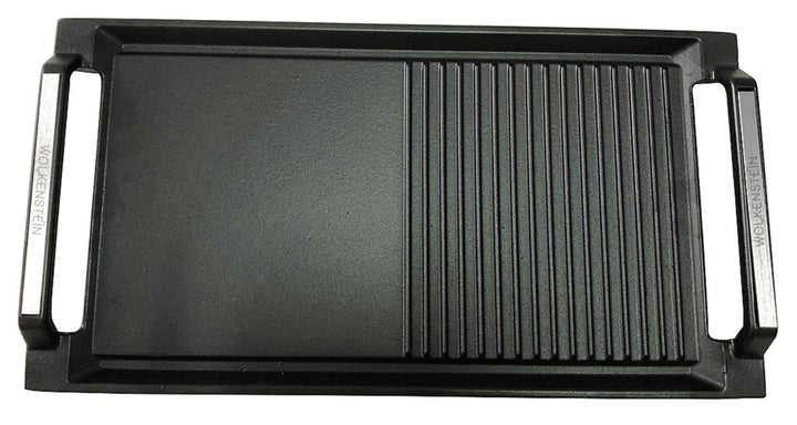 WOLKENSTEIN GP1W Grillplatte Plancha induktionsgeeignet Gusseisen Induktion Kochfeld Grillrost Teppa