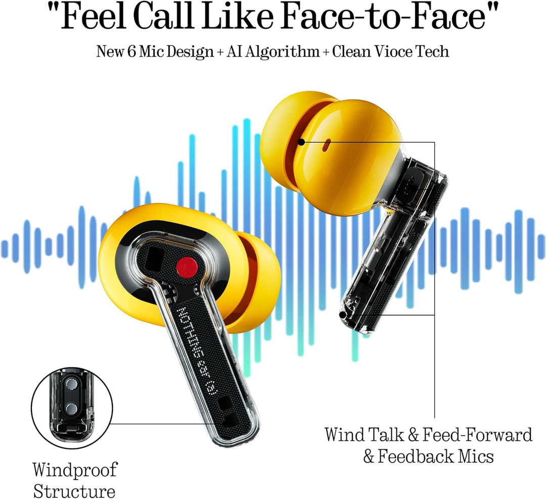 Nothing Ear (a) kopfhörer kabellos Bluetooth mit ANC, Bass-Enhance-Algorithmus und bis zu 42,5 Stund