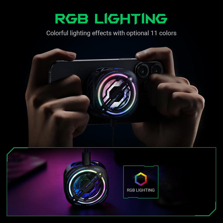 Black Shark Tragbarer magnetischer Handy Kühler für Gaming, geräuschloser Akku Schutz, 20 W Power-Tr