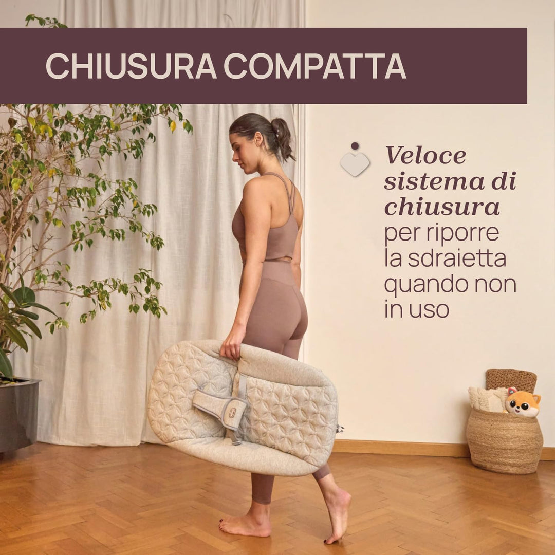 Chicco Babywippe Zen Wave, Wippe für Neugeborene von 0 bis 6 Monaten, Natürliche Bewegung, Ohne Batt