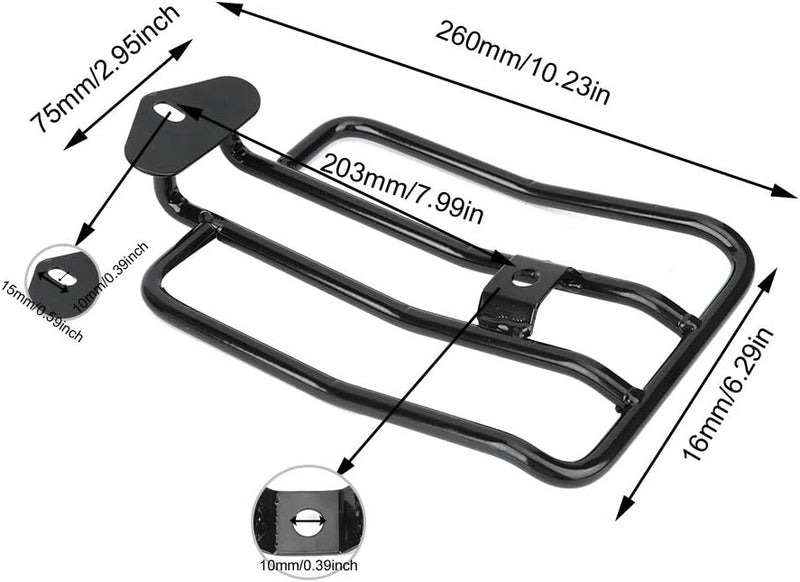 Motorrad-Gepäckträger-Stützregal, Motorrad-Gepäckträger-Träger hinten, passend für XL883/1200 X48 mo